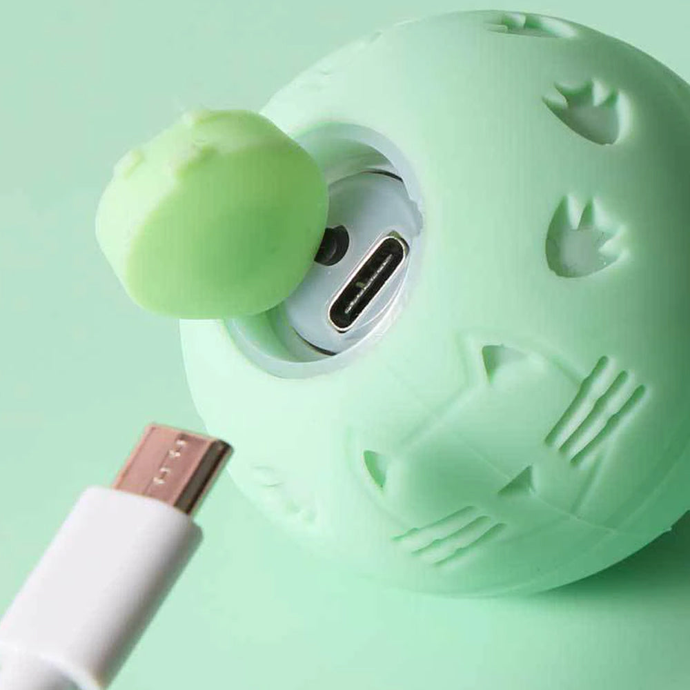 USB Rechargeable Interactive Automatic Bouncing Ball Pet Toy_9